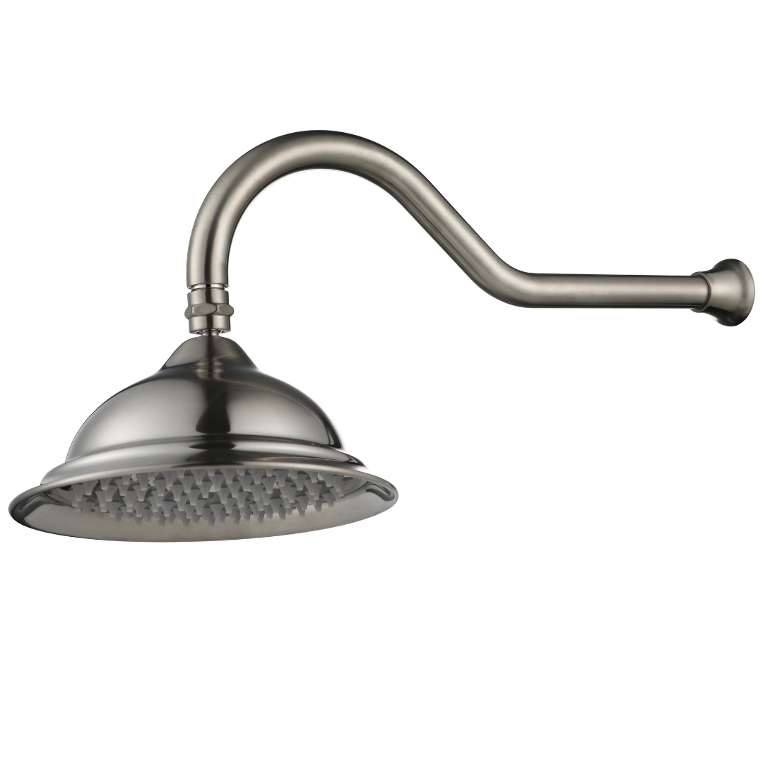 Bordeaux Shower Arm & Head Brushed Nickel