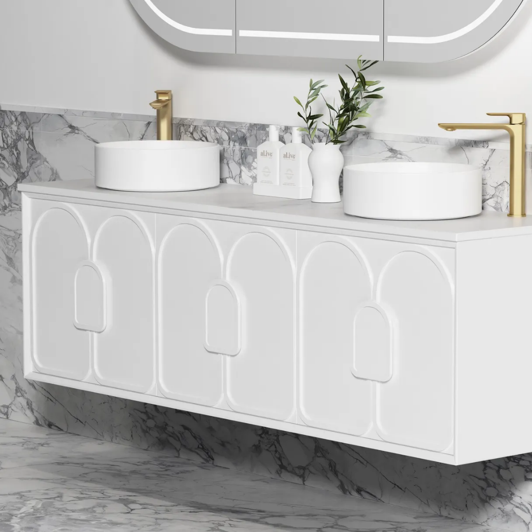 Laguna Satin White Vanity 1800mm