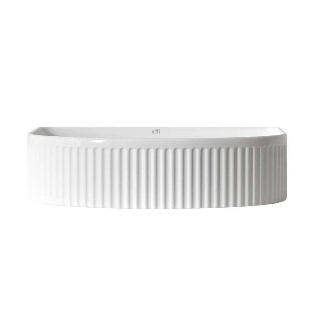 Arch Fluted Matte White Basin 415x365mm
