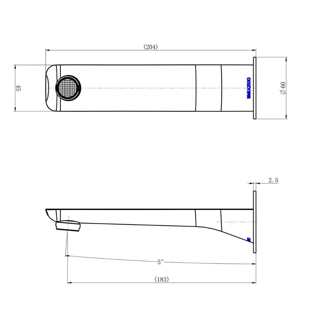 Nova Bath & Basin Spout Brushed Nickel