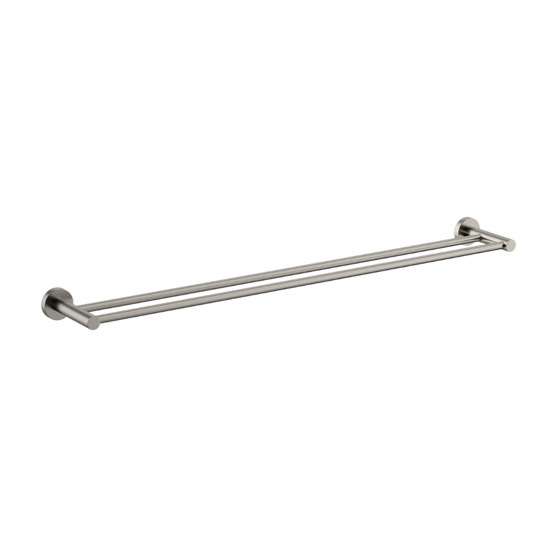 Mirage Double Towel Rail 750mm Brushed Nickel