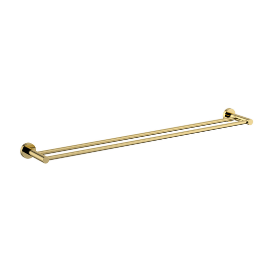 Mirage Double Towel Rail 750mm Polished Brass