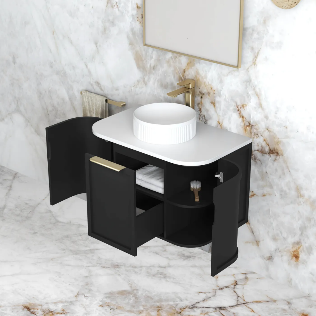 Hampshire Satin Black Vanity 750mm