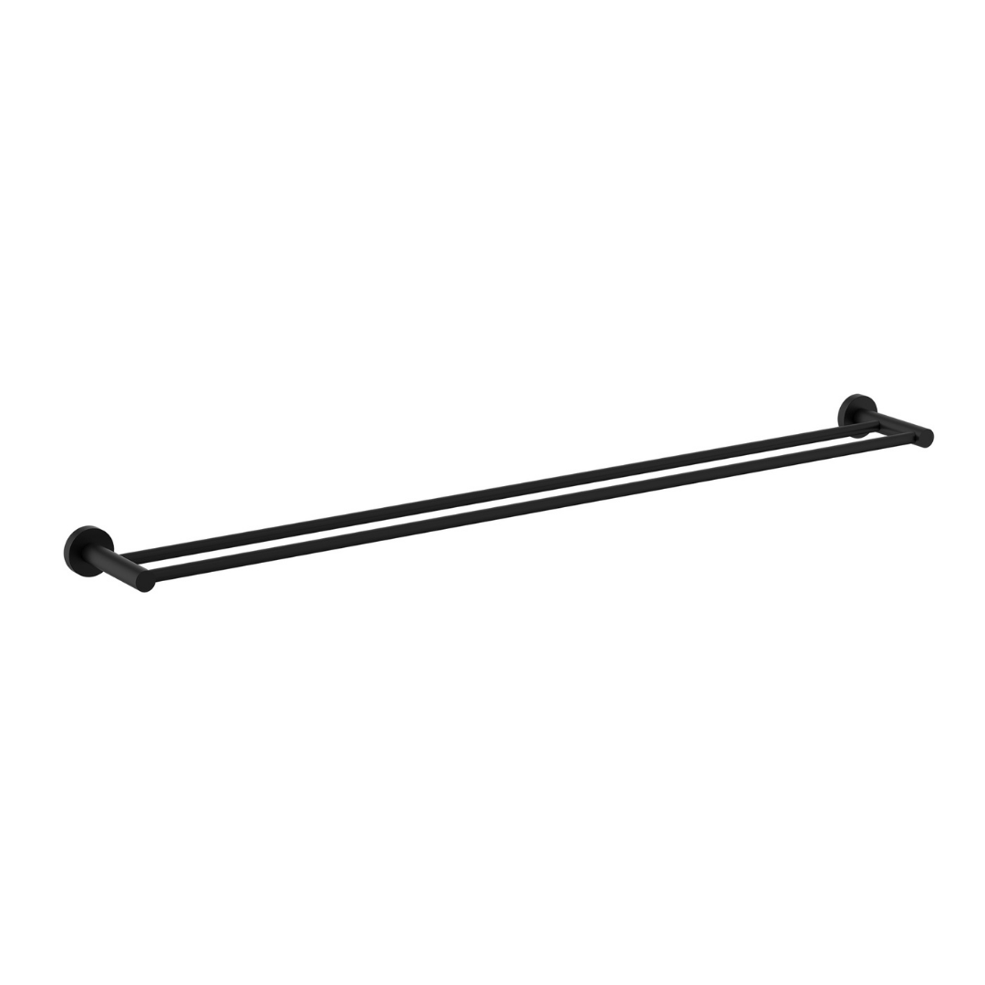 Mirage Double Towel Rail 900mm Matt Black