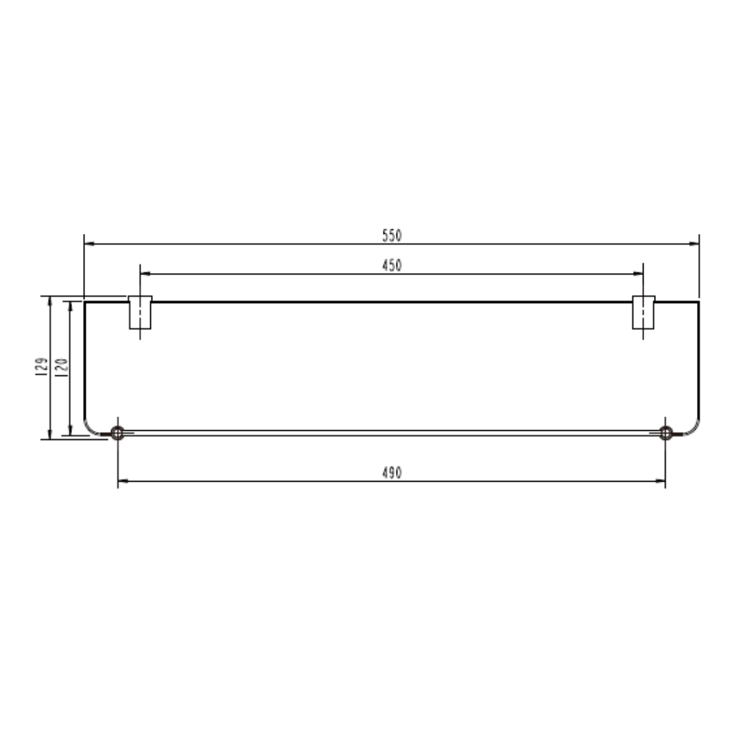 Mirage Metal Shelf Gun Metal
