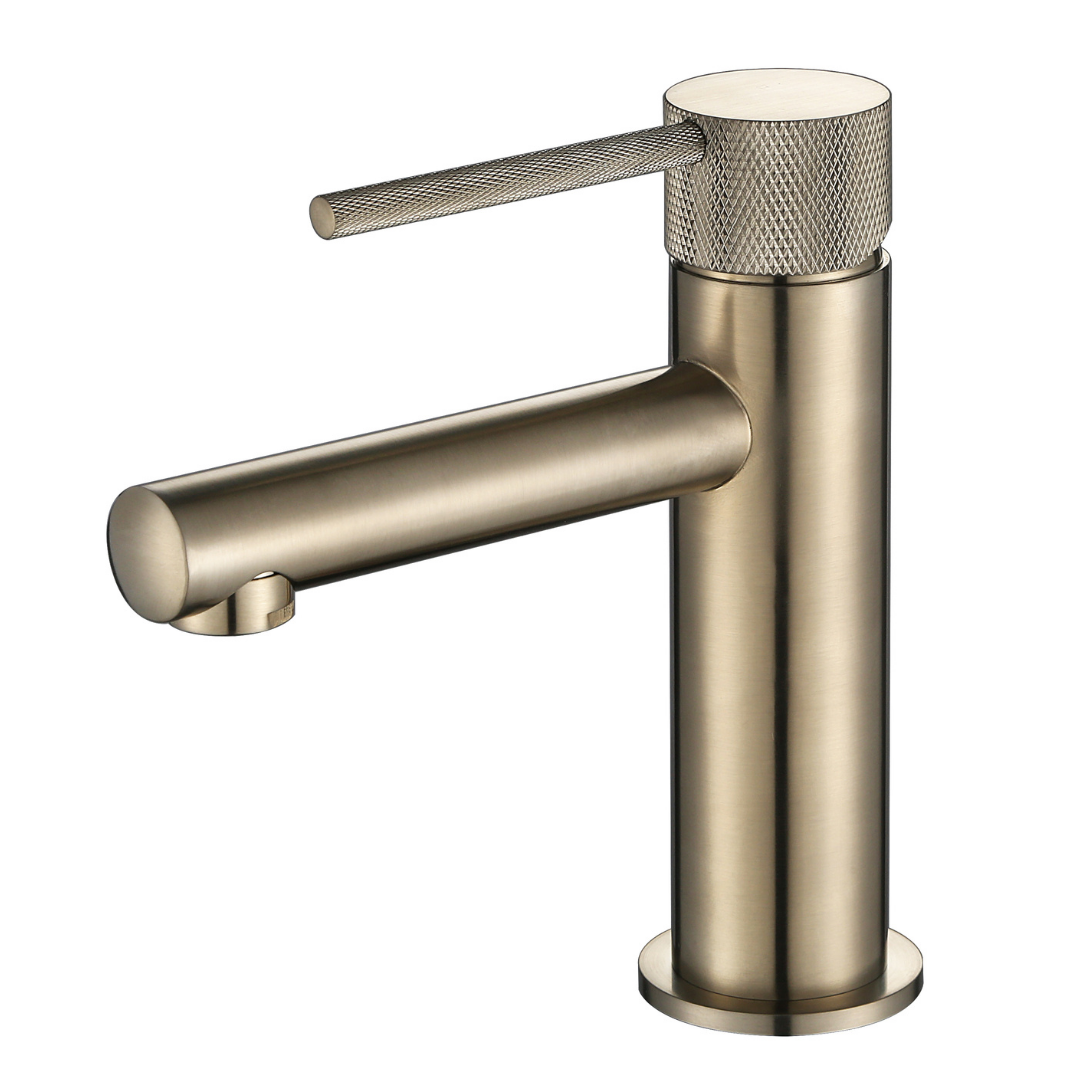 Star Mini Basin Mixer (Knurled Handle) Brushed Nickel