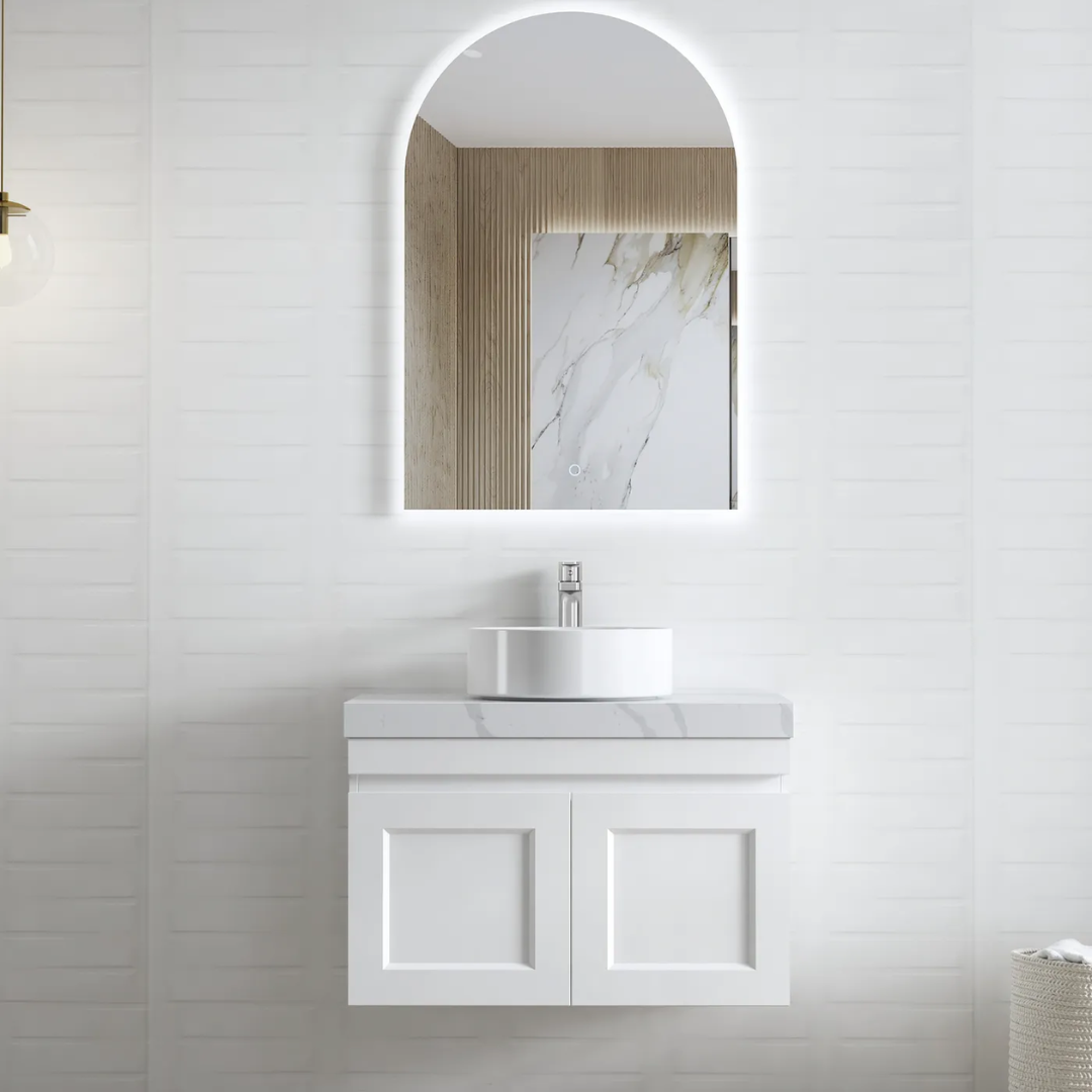 Hampton Satin White Vanity 750mm