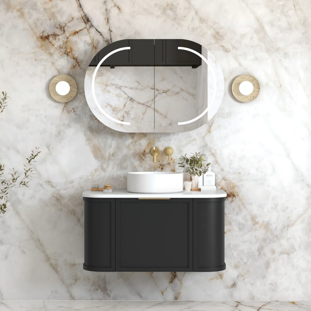 Hampshire Satin Black Vanity 900mm