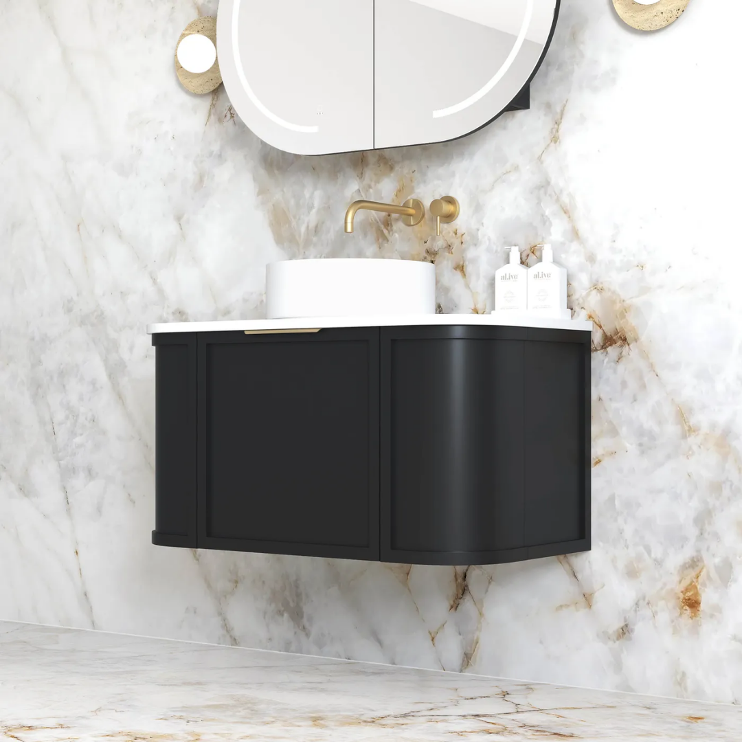 Hampshire Satin Black Vanity 900mm