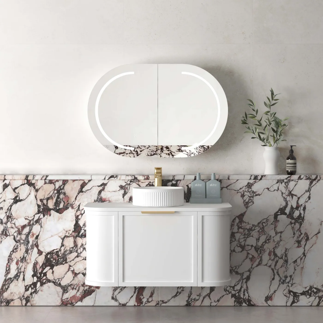 Hampshire Satin White Vanity 900mm