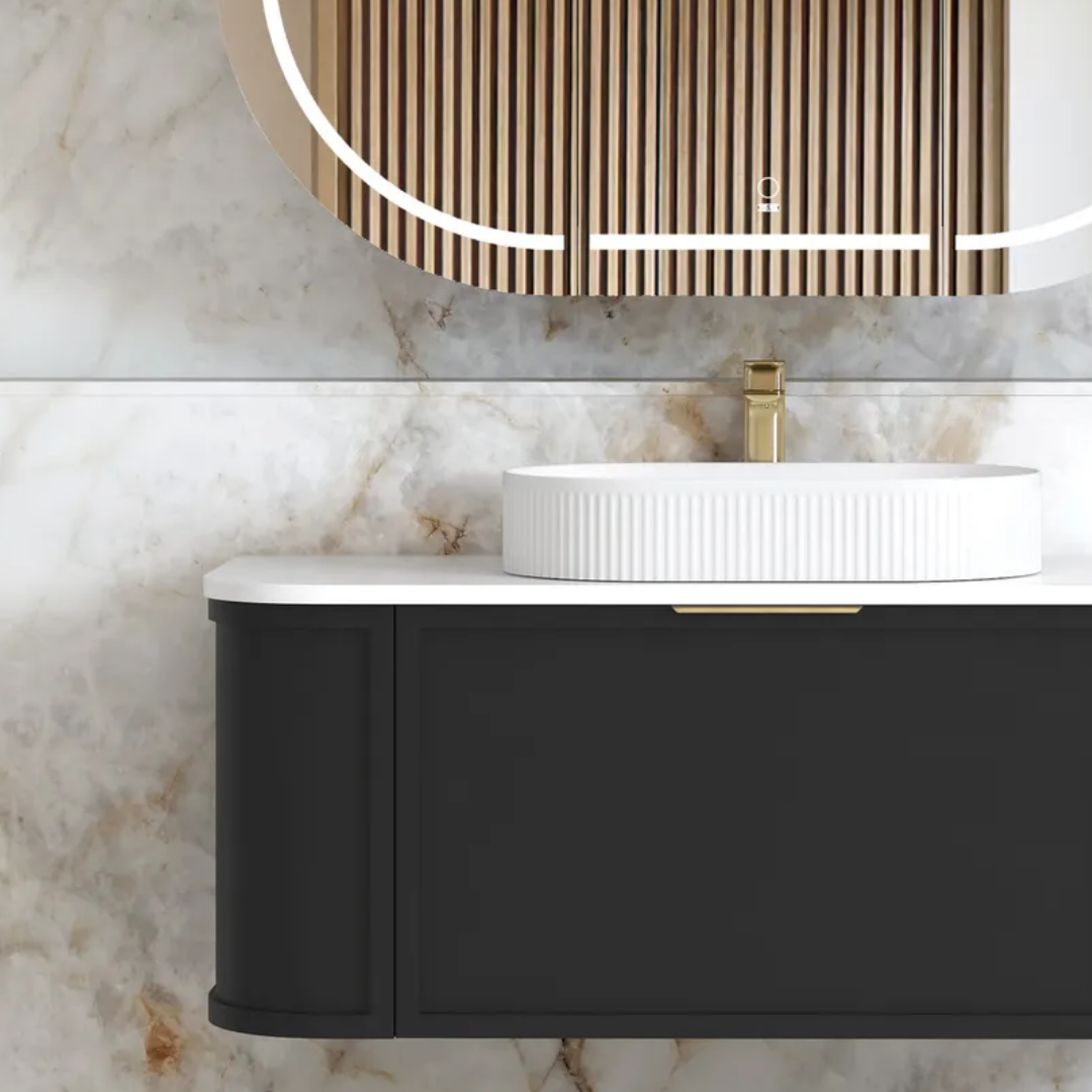 Hampshire Satin Black Vanity 1200mm