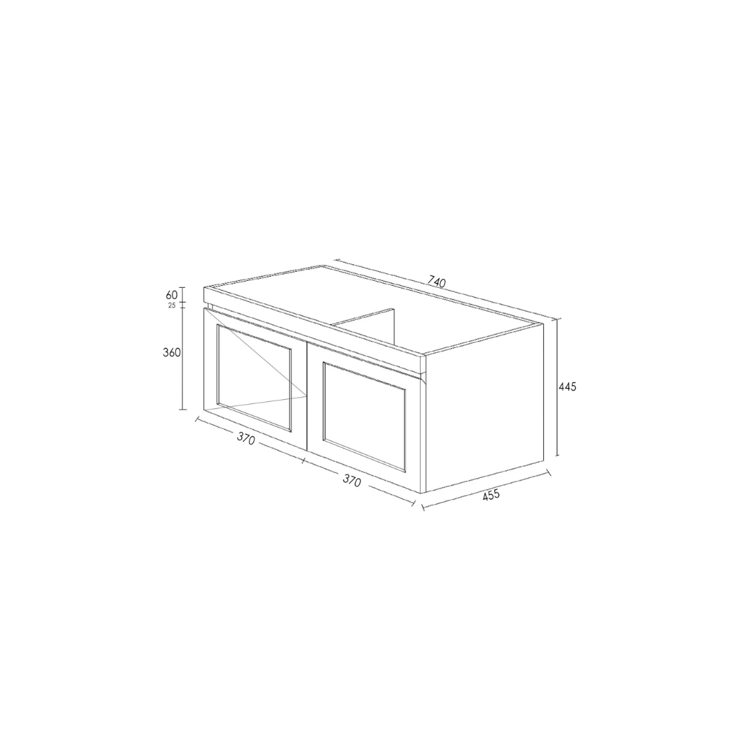 Hampton Satin White Vanity 750mm