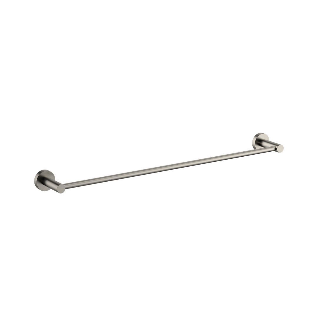 Mirage Single Towel Rail 600mm Brushed Nickel
