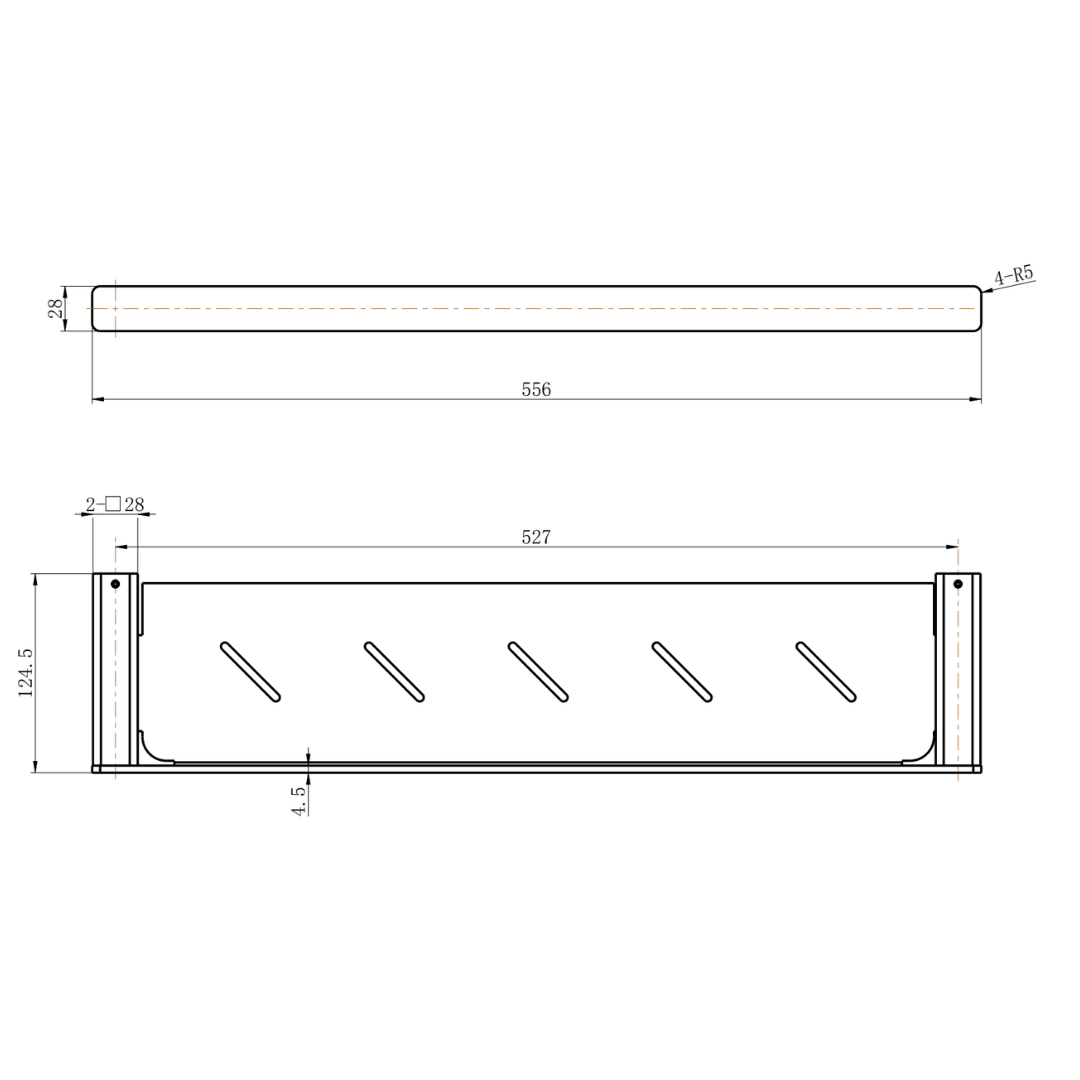 Nova Metal Shelf Brushed Nickel