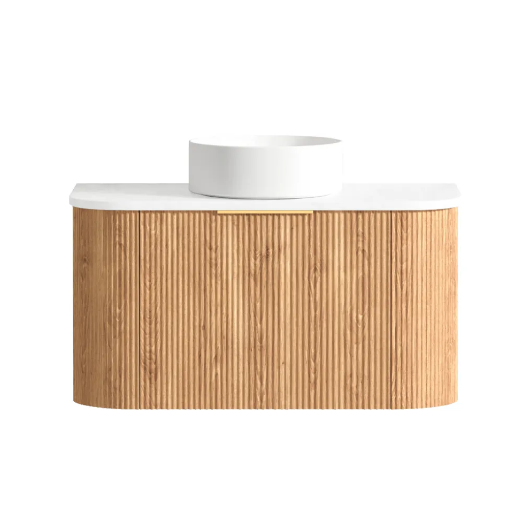 Bondi Oak Fluted Vanity 900mm