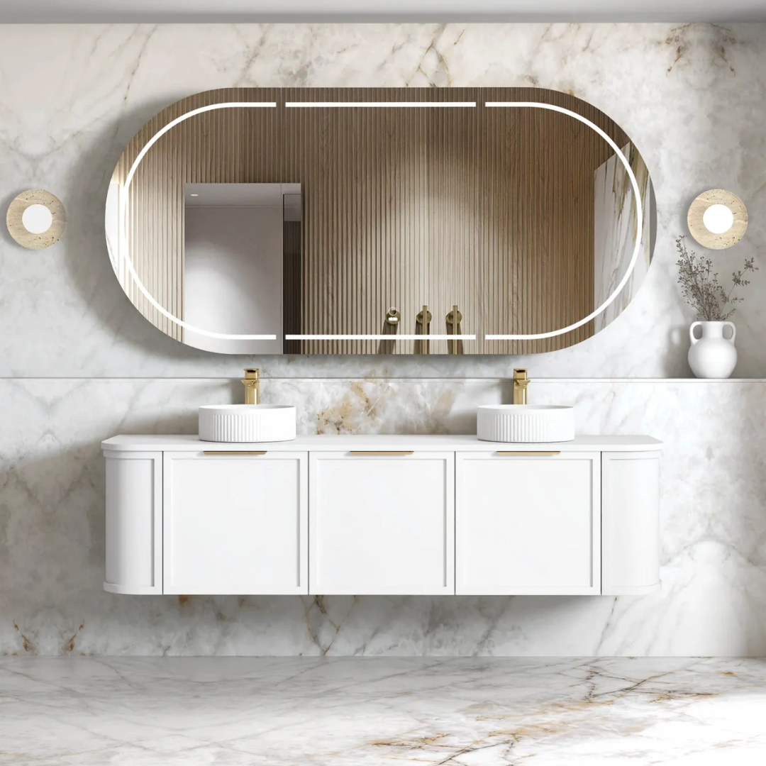 Hampshire Satin White Vanity 1800mm