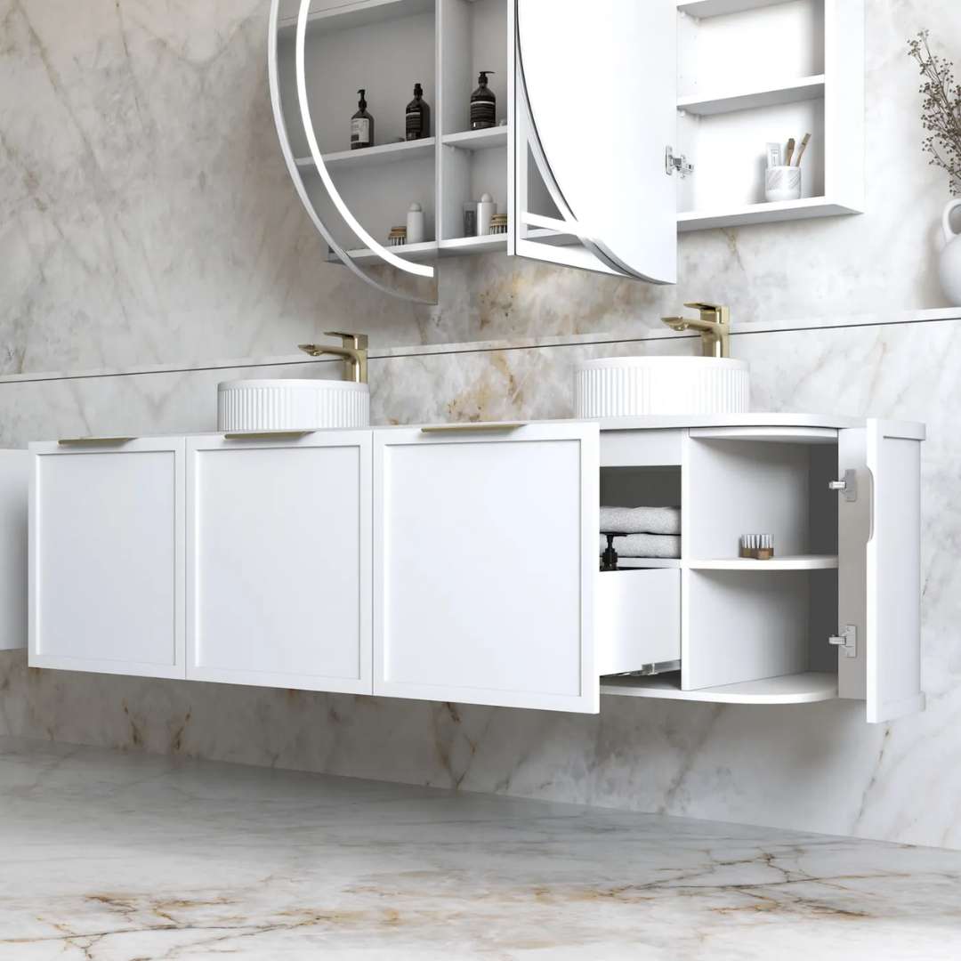 Hampshire Satin White Vanity 1800mm