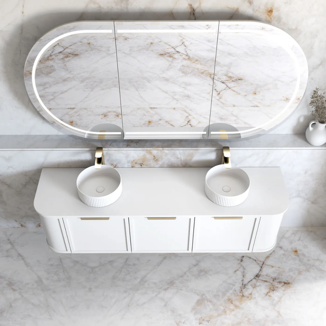 Hampshire Satin White Vanity 1800mm