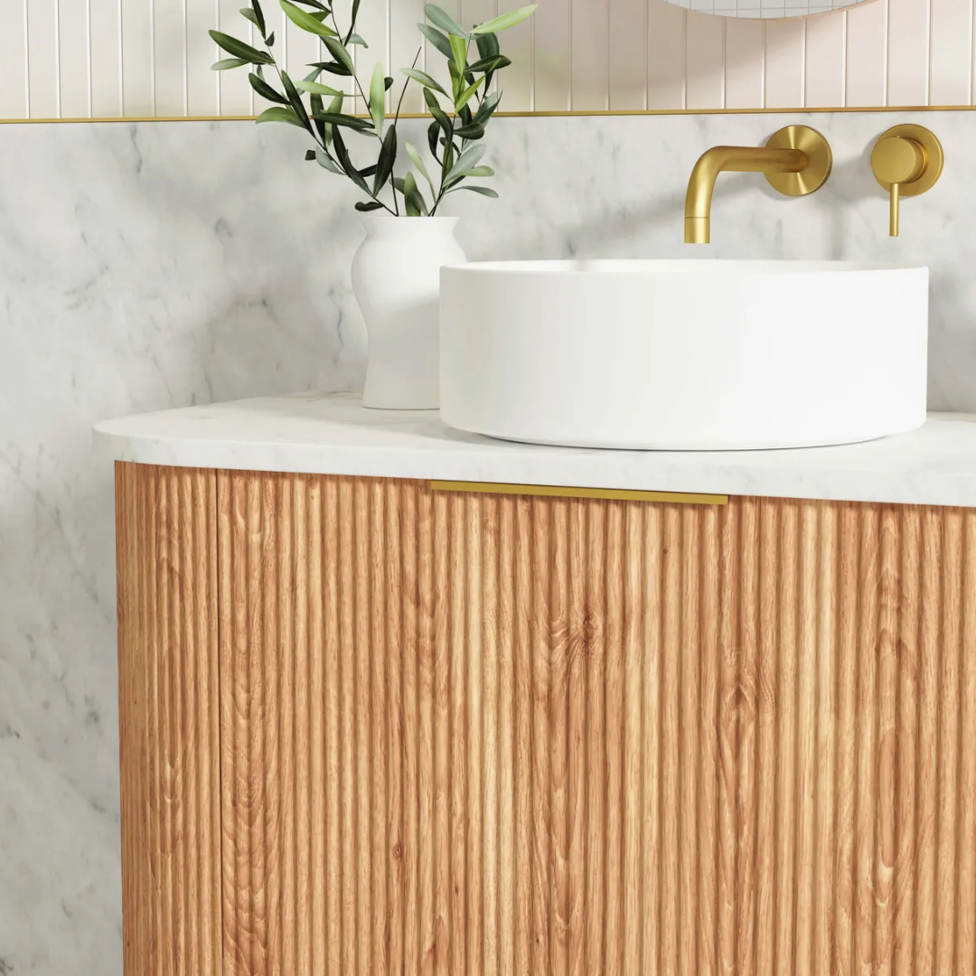 Bondi Oak Fluted Vanity 900mm