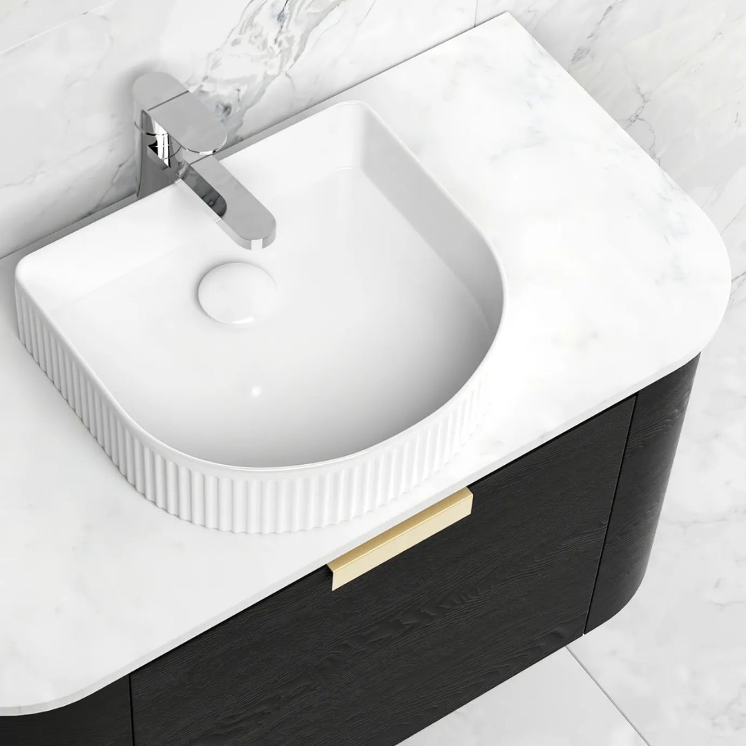 Bondi Black Oak Vanity 900mm