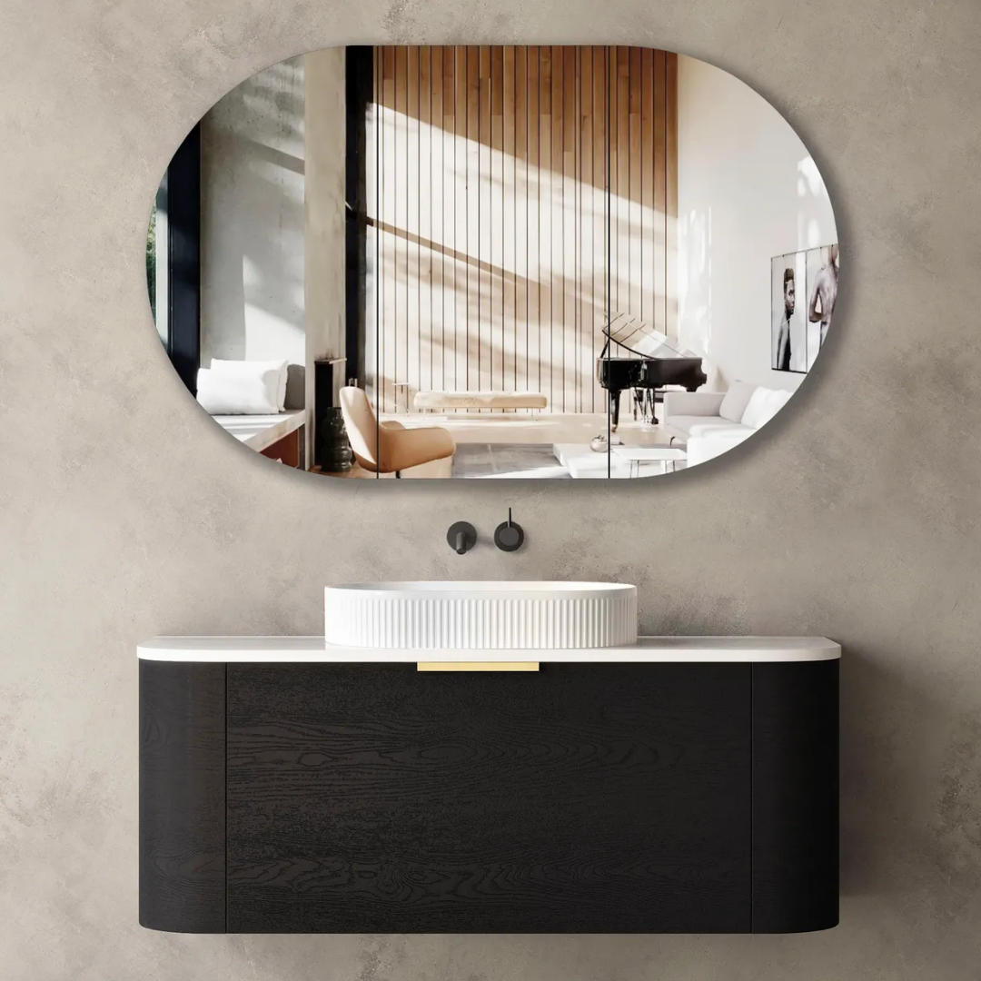 Bondi Black Oak Vanity 1200mm