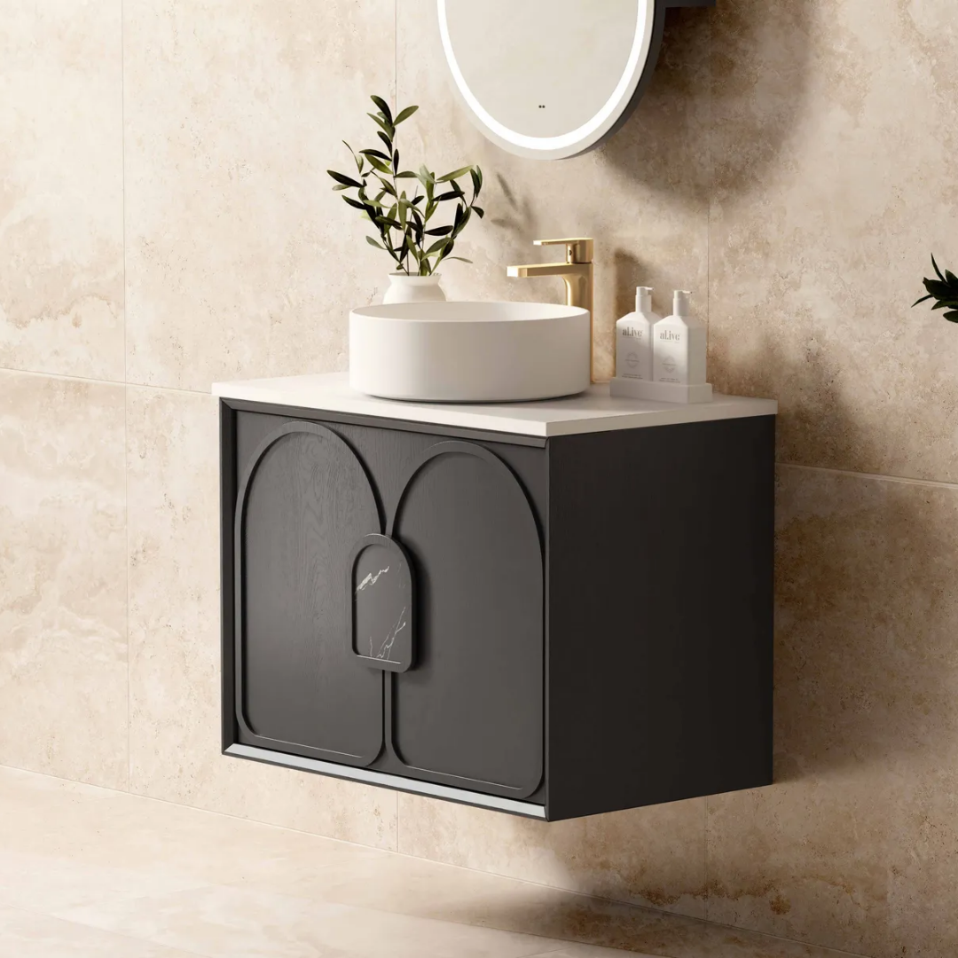 Laguna Black American Oak Vanity 750mm