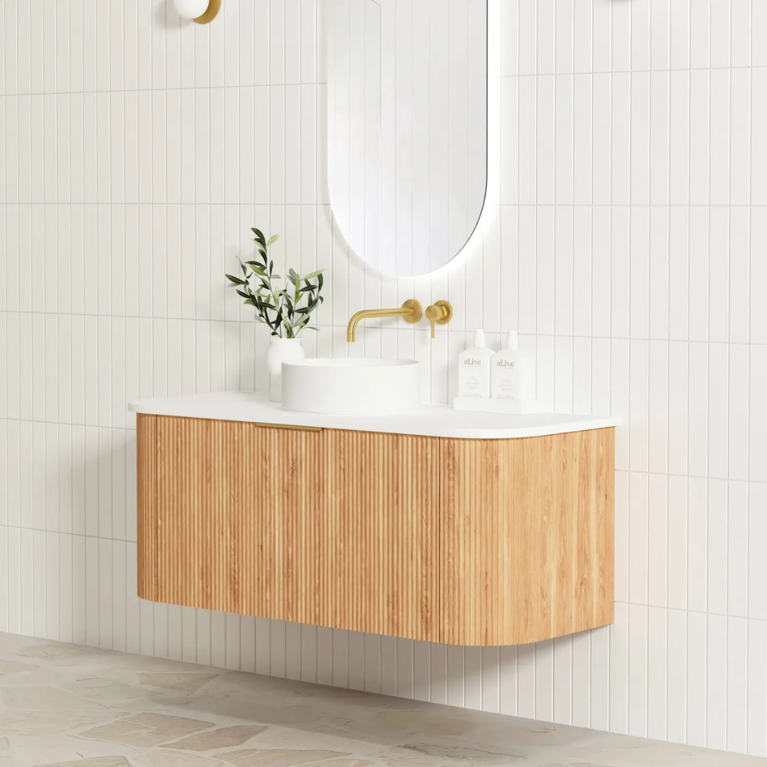 Bondi Oak Fluted Vanity 1200mm