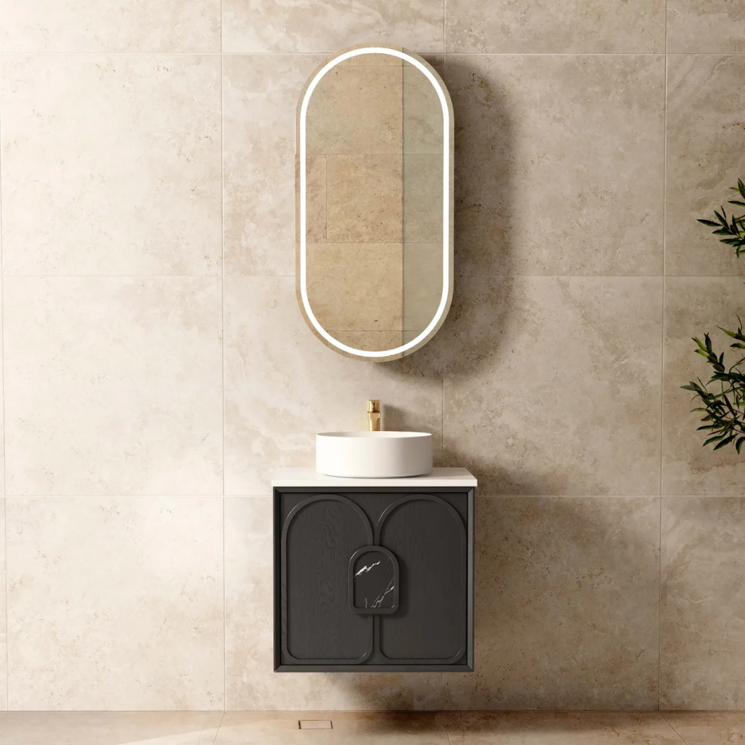 Laguna Black American Oak Vanity 600mm
