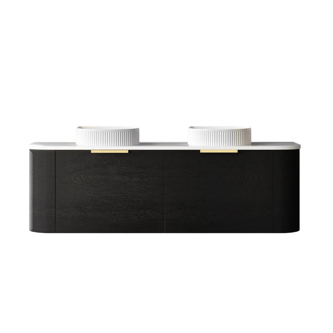 Bondi Black Oak Vanity 1500mm