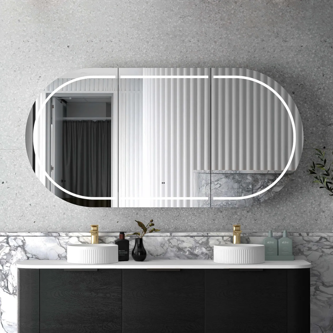 Bondi Black Oak Vanity 1800mm