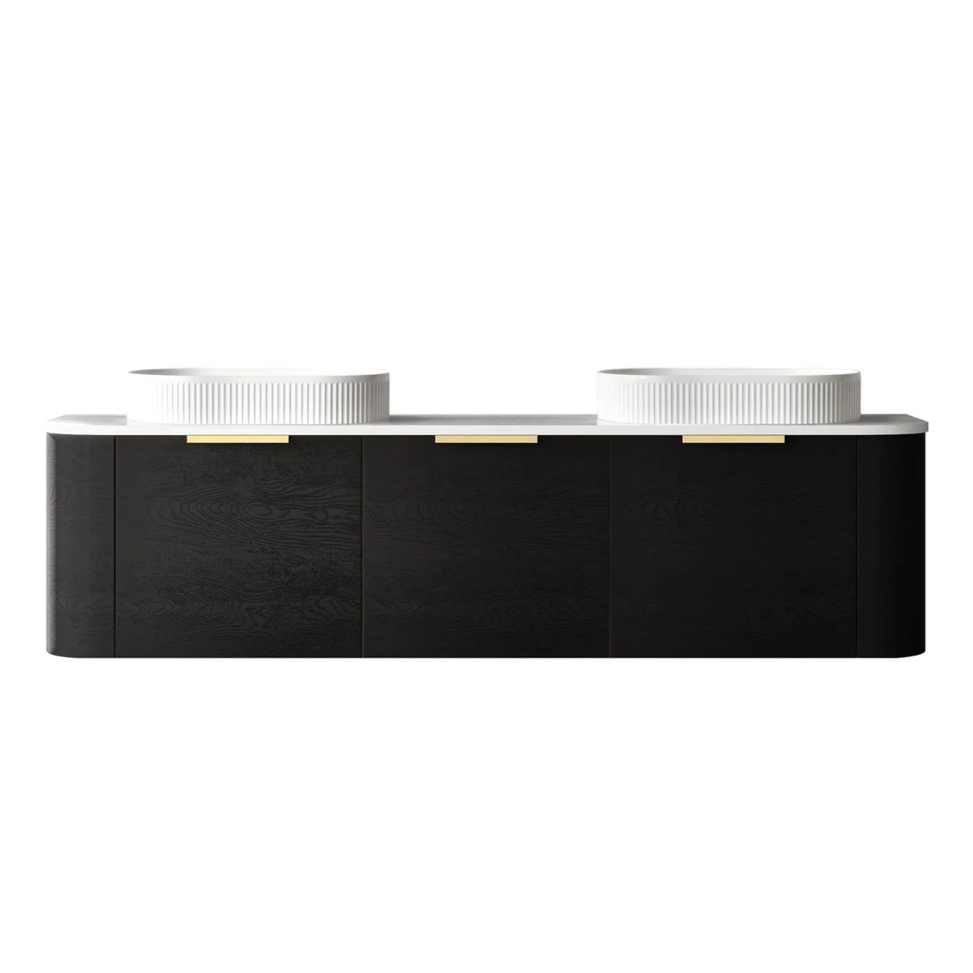 Bondi Black Oak Vanity 1800mm