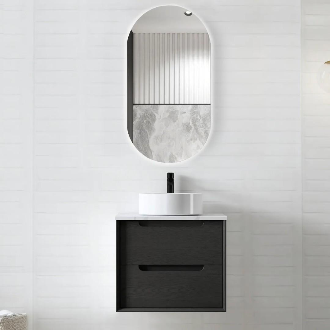 Byron Black Oak Vanity 600mm