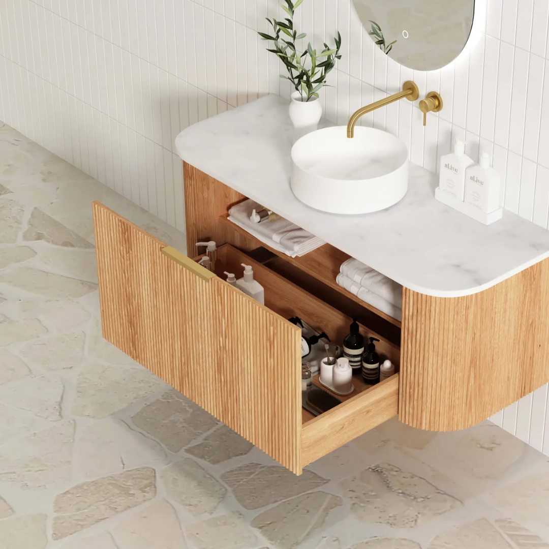 Bondi Oak Fluted Vanity 1200mm