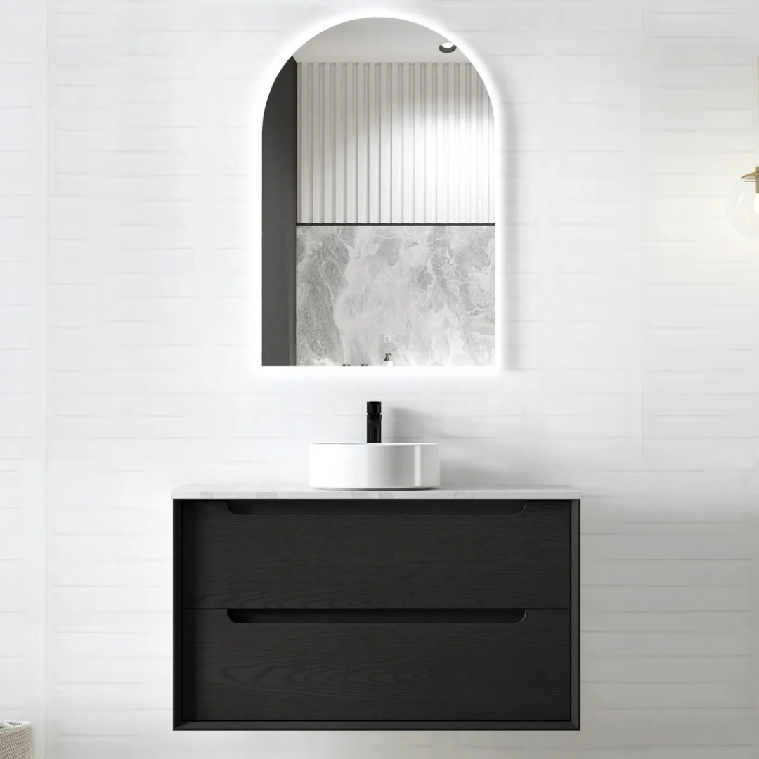 Byron Black Oak Vanity 900mm