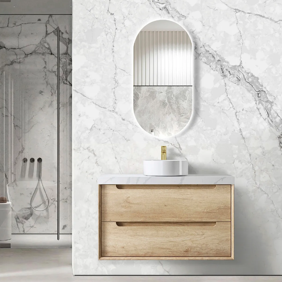 Byron Natural Oak Vanity 900mm