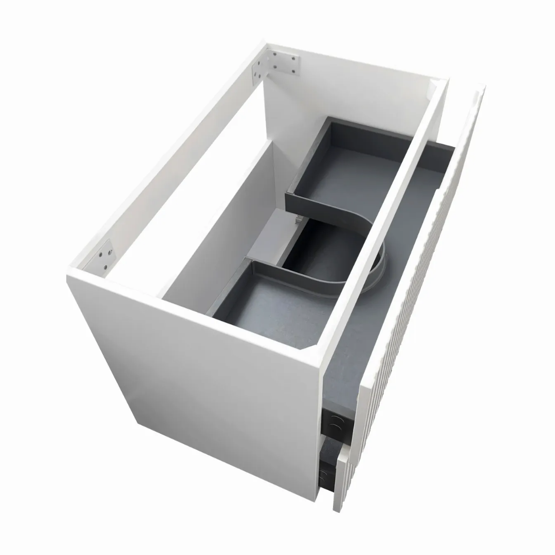 Noosa Wave Satin White Vanity 750mm