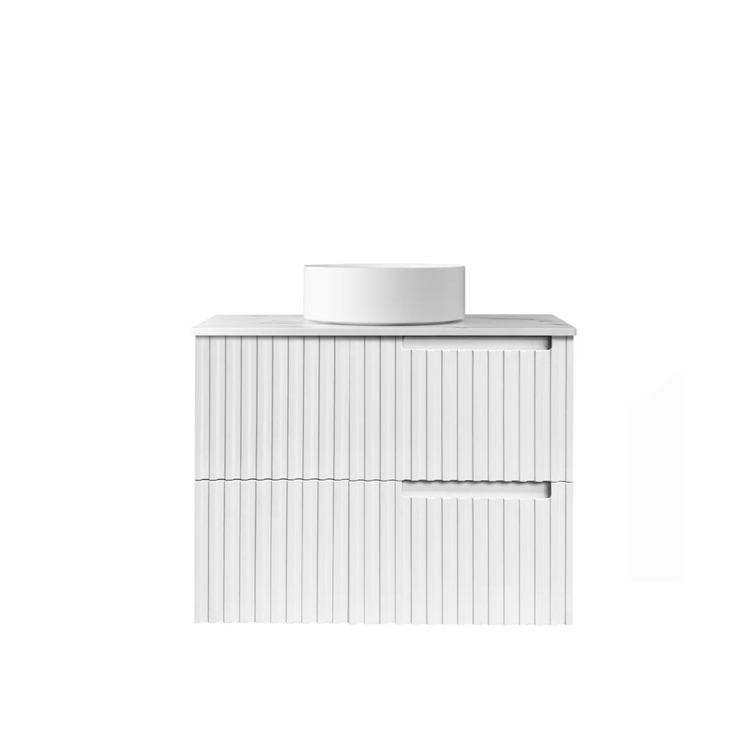 Noosa Wave Satin White Vanity 750mm