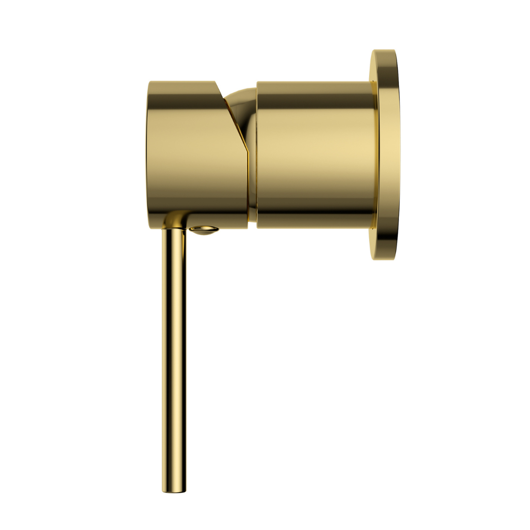 Star Mini Shower Mixer 60mm Polished Brass