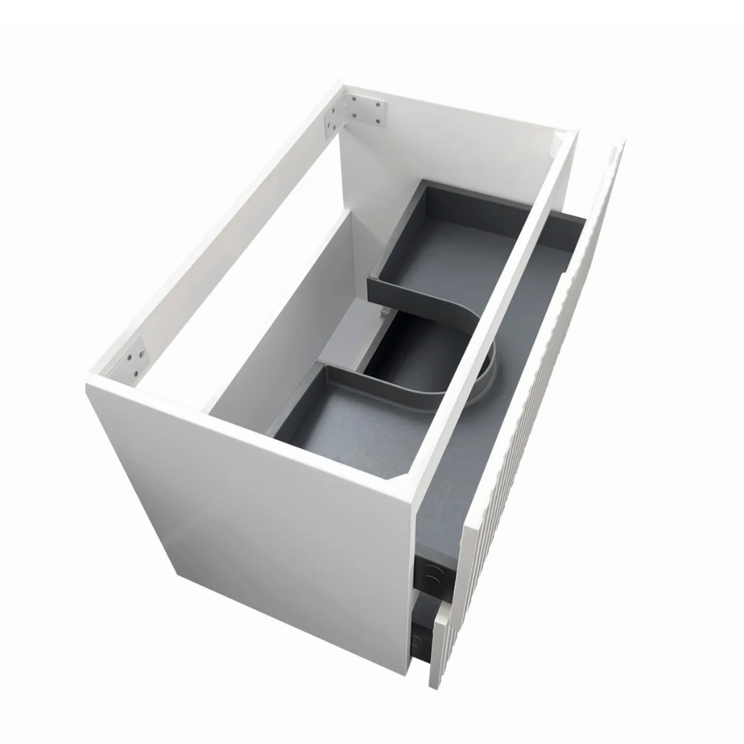 Noosa Wave Satin White Vanity 900mm
