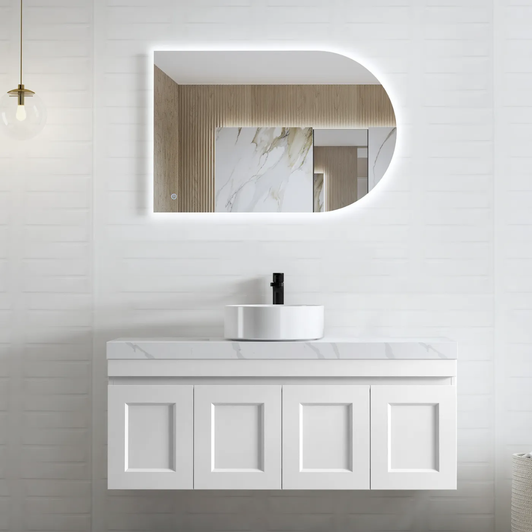 Hampton Satin White Vanity 1200mm