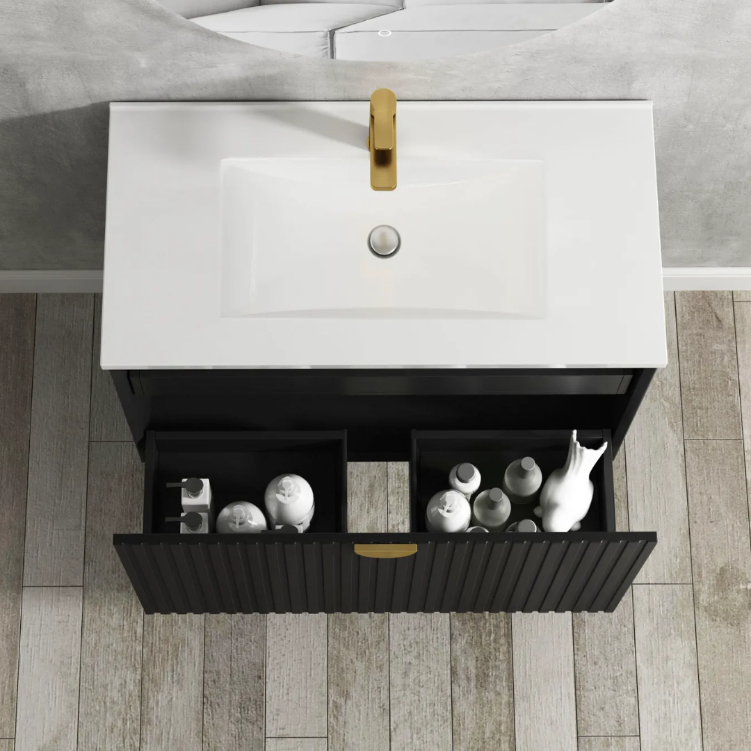 Marlo Matt Black Vanity 900mm