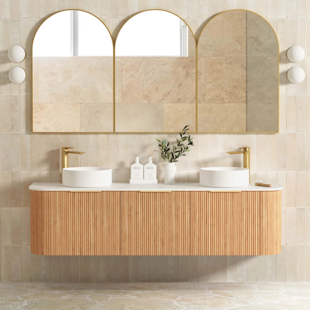 Bondi Oak Fluted Vanity 1800mm