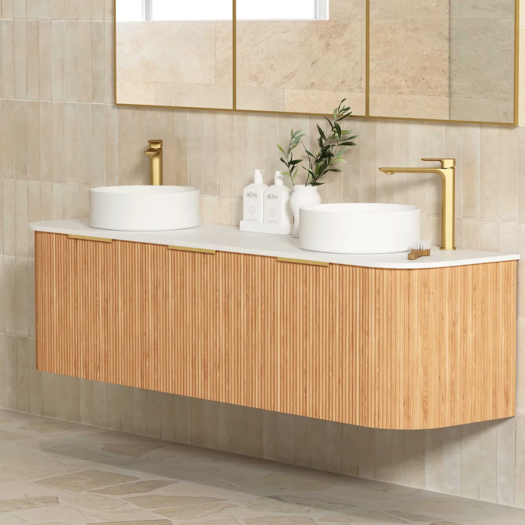 Bondi Oak Fluted Vanity 1800mm