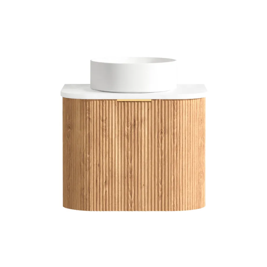 Bondi Oak Fluted Vanity 600mm