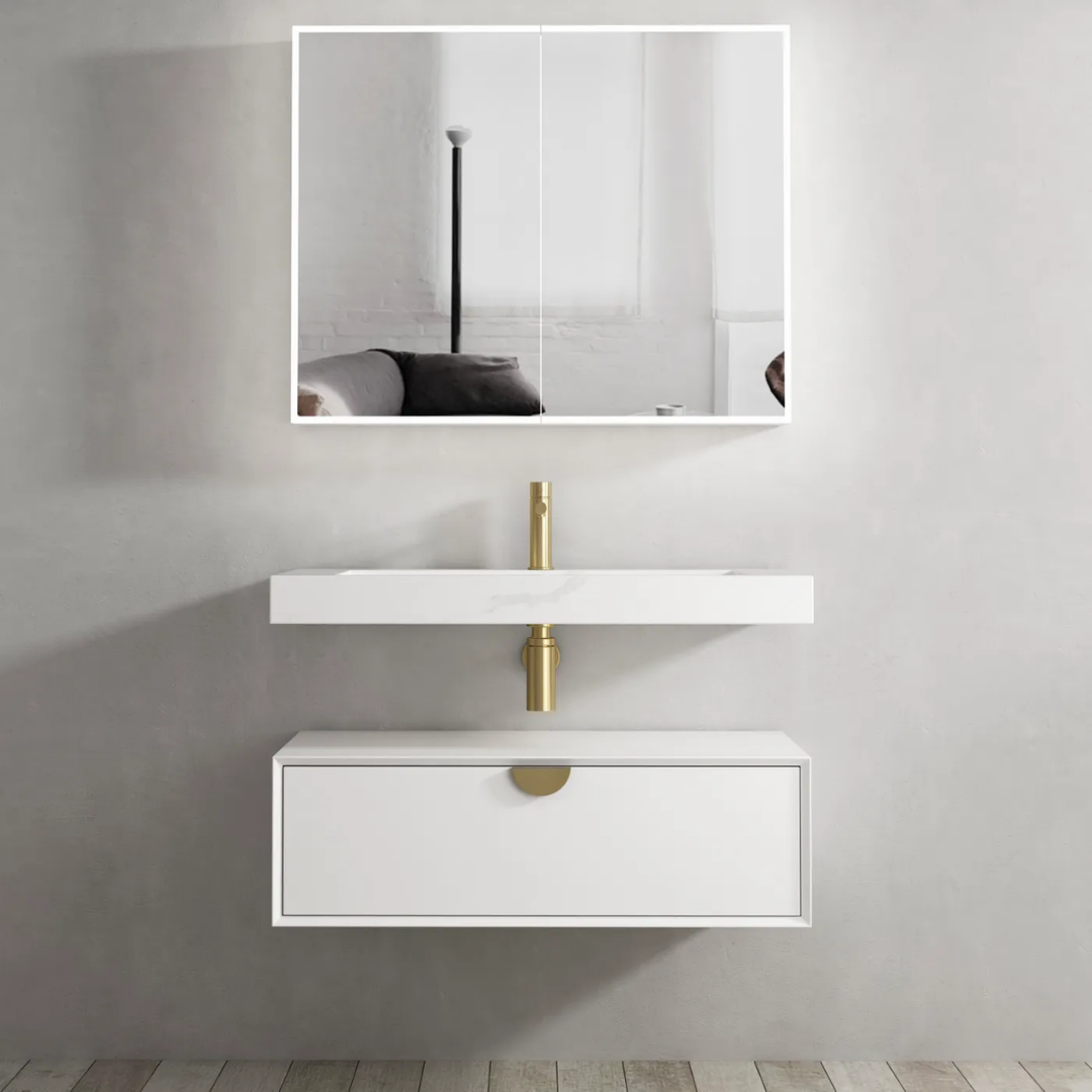 Moonlight White Vanity 900mm