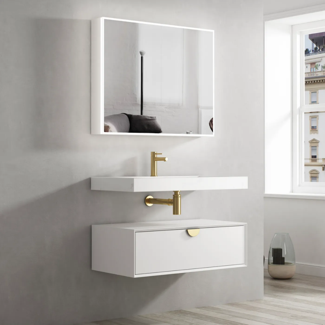 Moonlight White Vanity 900mm