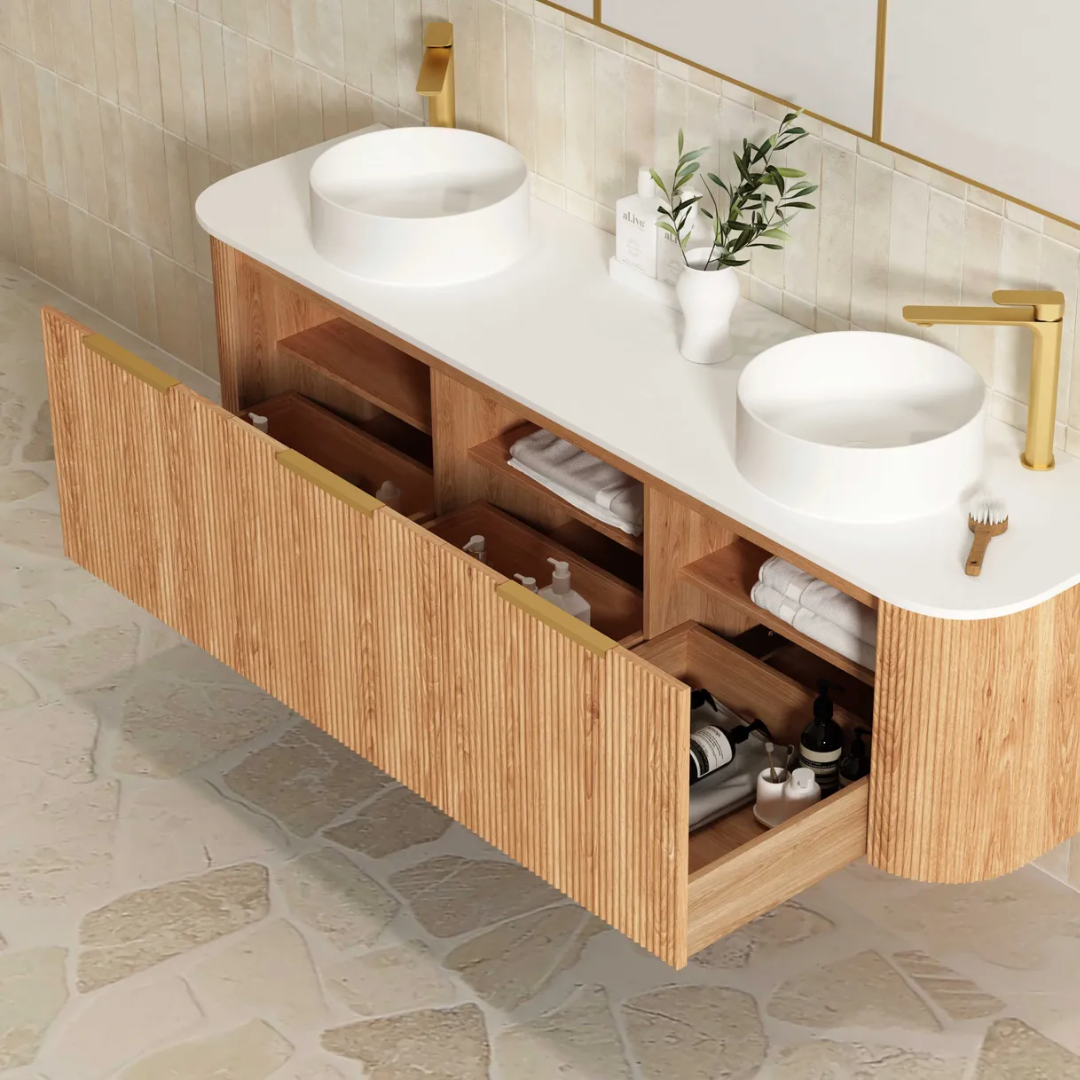 Bondi Oak Fluted Vanity 1800mm
