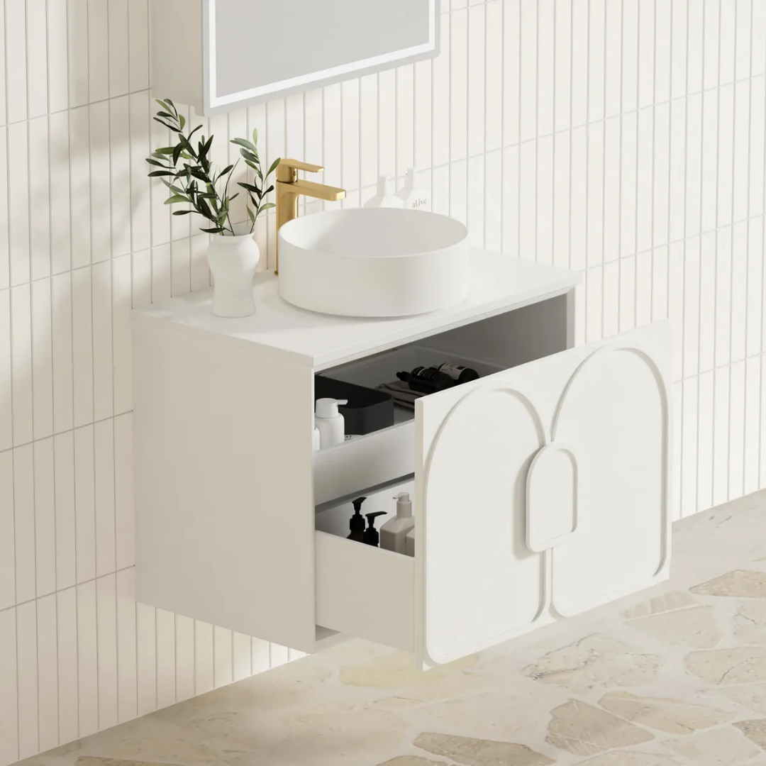 Laguna Satin White Vanity 750mm