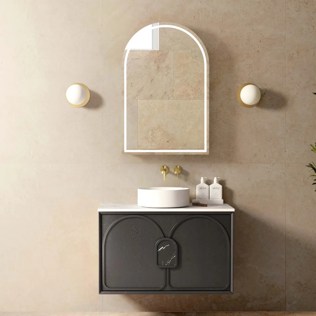 Laguna Black American Oak Vanity 900mm
