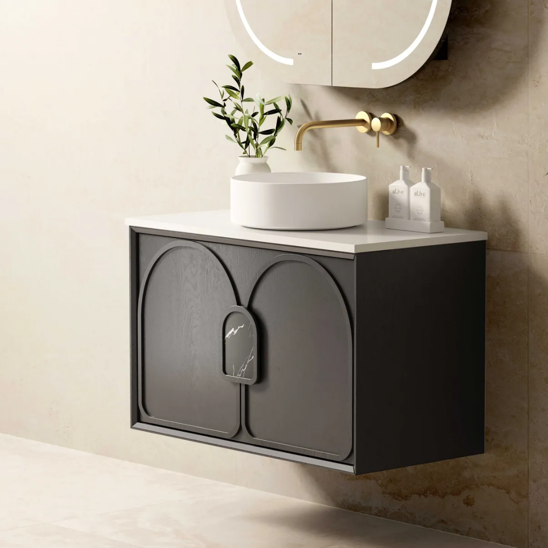 Laguna Black American Oak Vanity 900mm